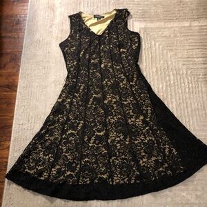 Perceptions Lace dress with nude underlay size M sleeveless